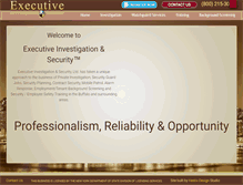 Tablet Screenshot of executiveinvestigationandsecurity.com